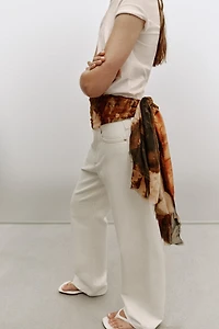 BUTTERFLY PRINT MODAL SILK SCARF