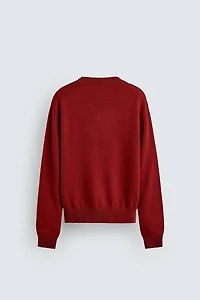 100% WOOL JACQUARD DIAMOND JUMPER