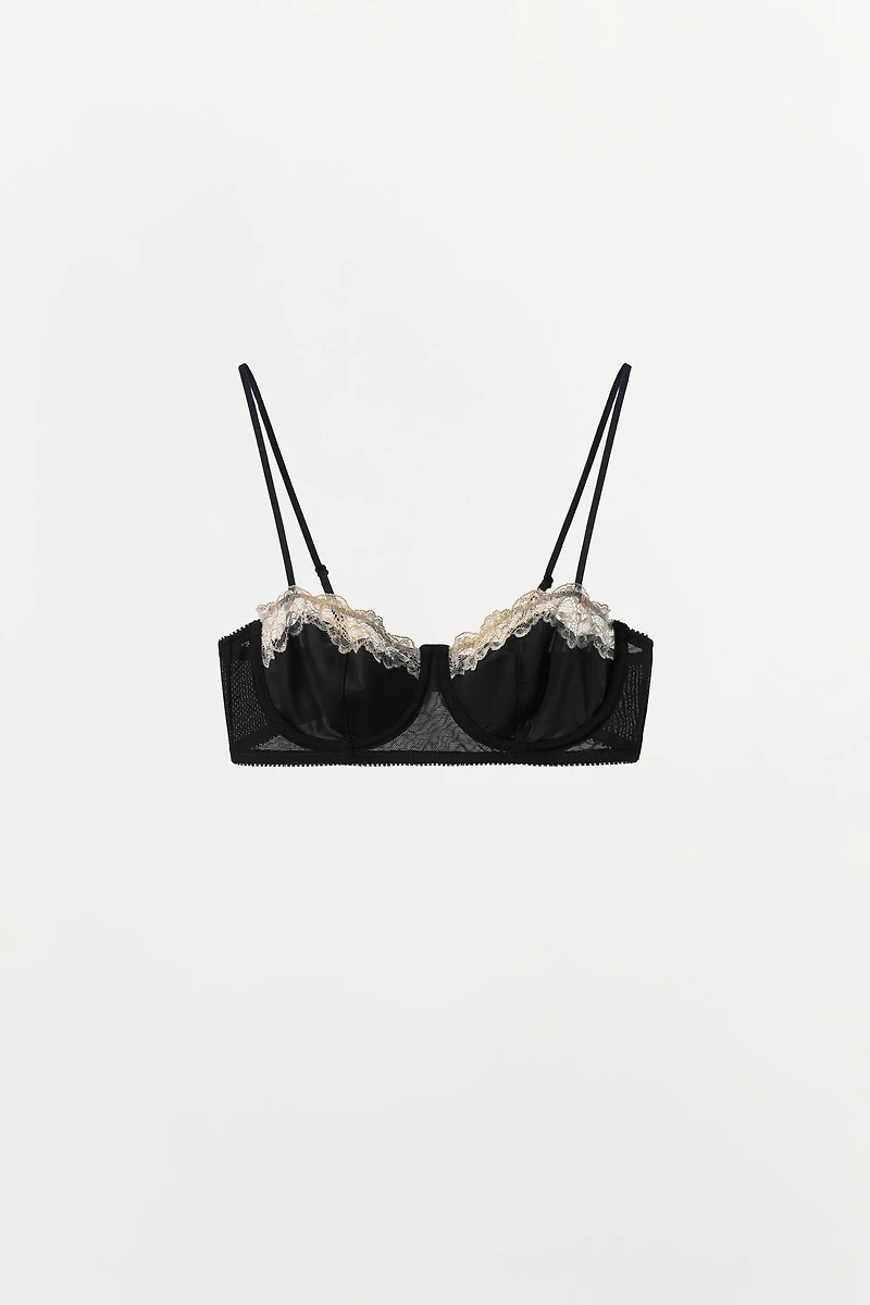 LACE TRIM UNDERWIRE BRA