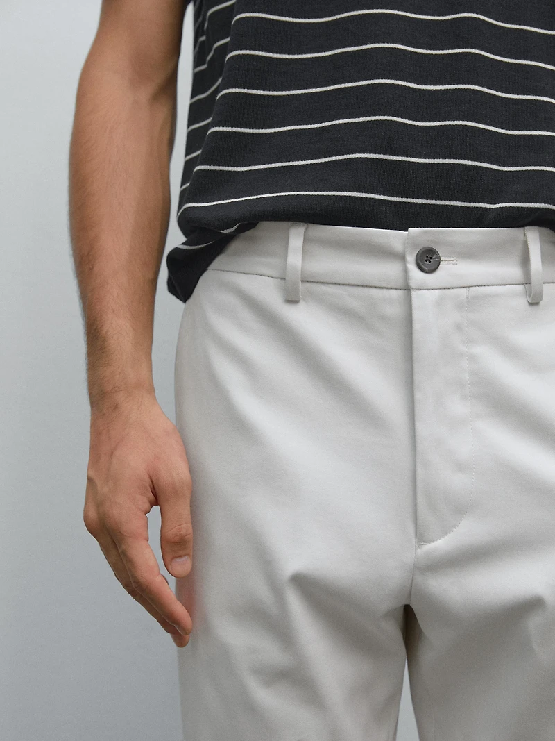 Cotton blend semi joggers