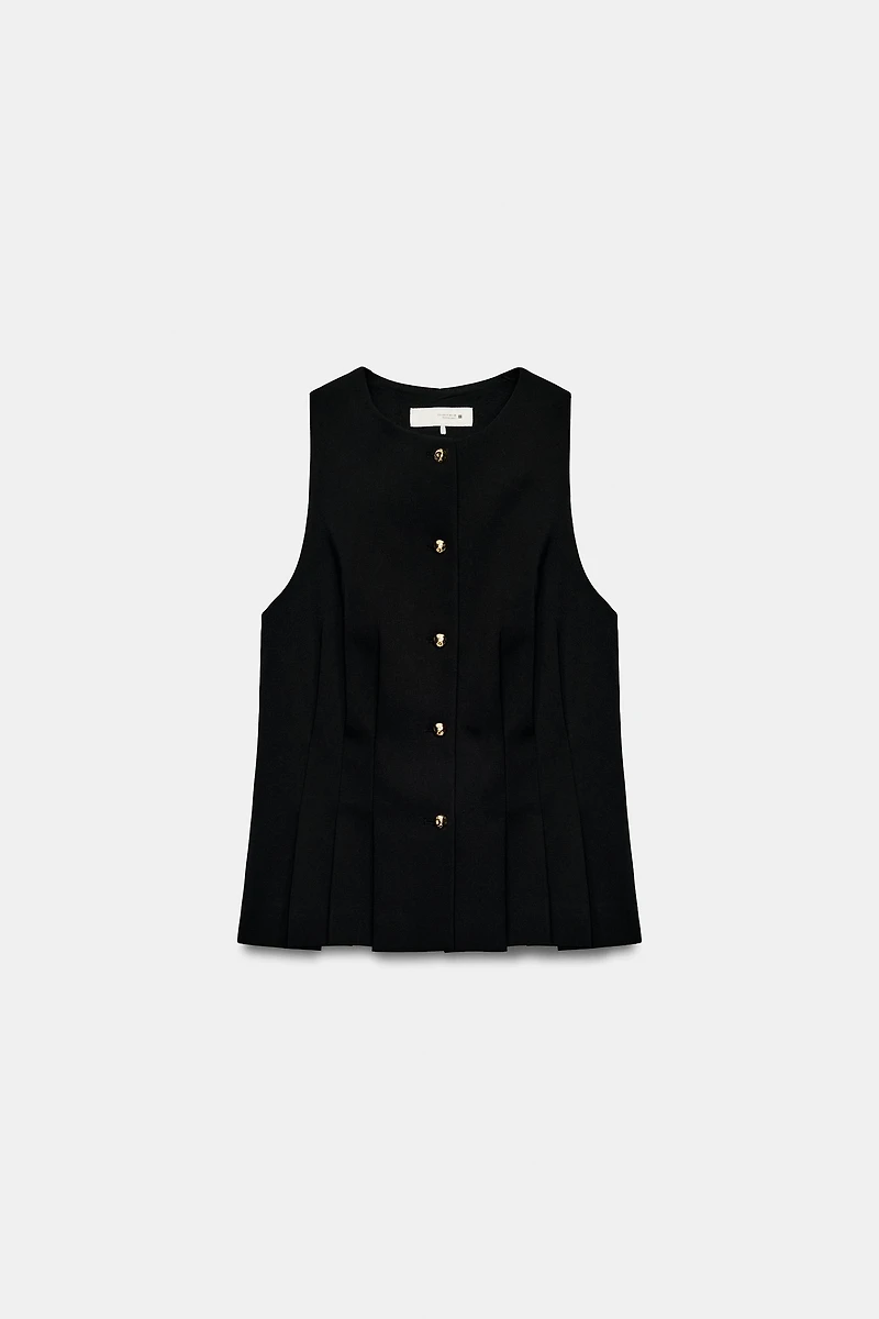 PLEATED VEST