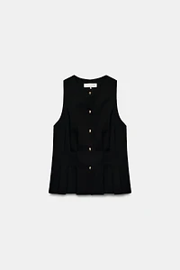 PLEATED VEST