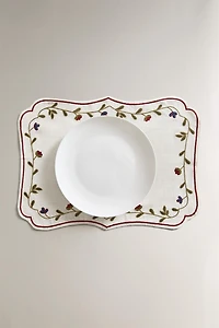 PLACEMAT WITH FLORAL EMBROIDERY
