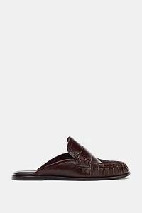 LEATHER MULE LOAFERS