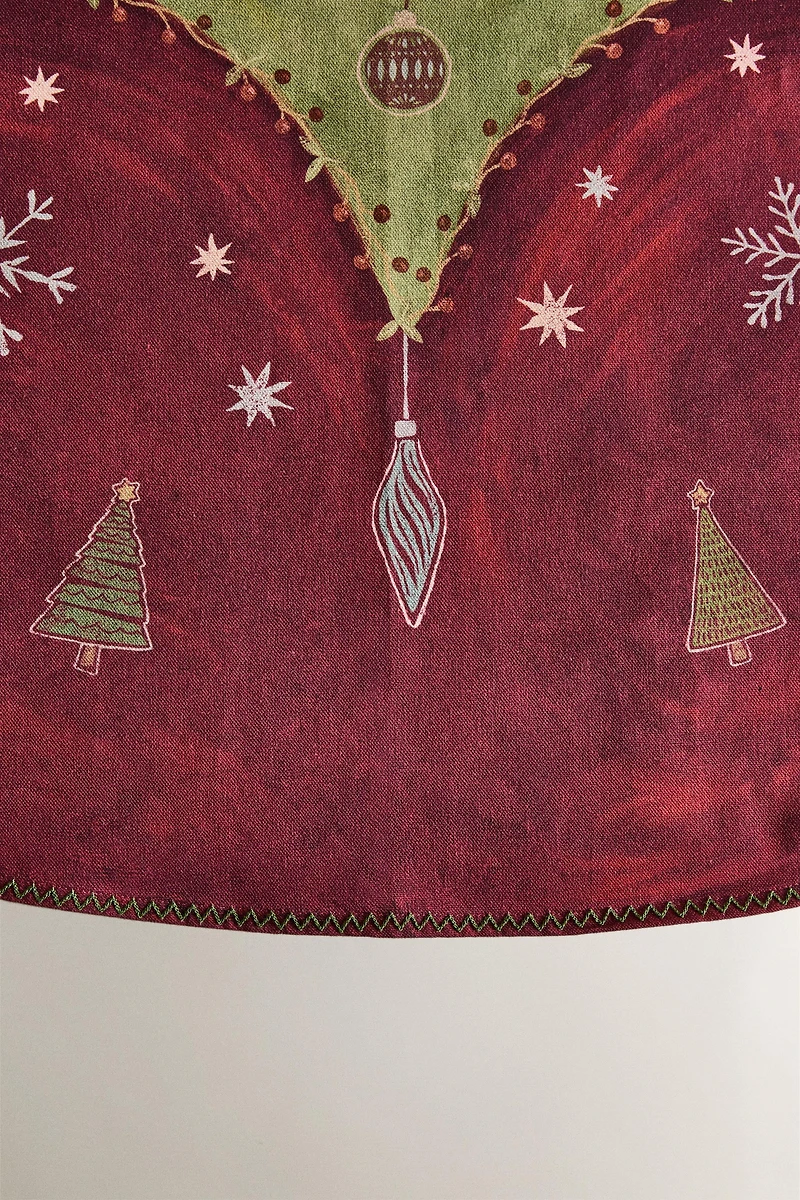 CHRISTMAS PRINT COTTON TABLECLOTH