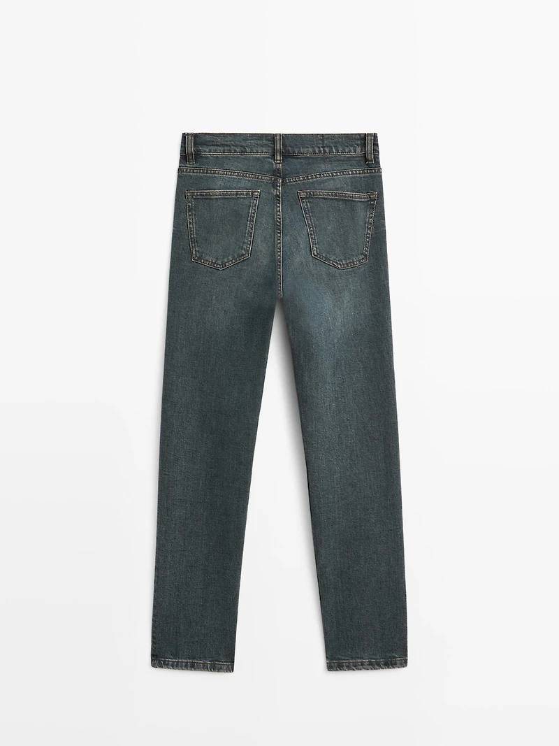 Jean slim cropped mid-rise