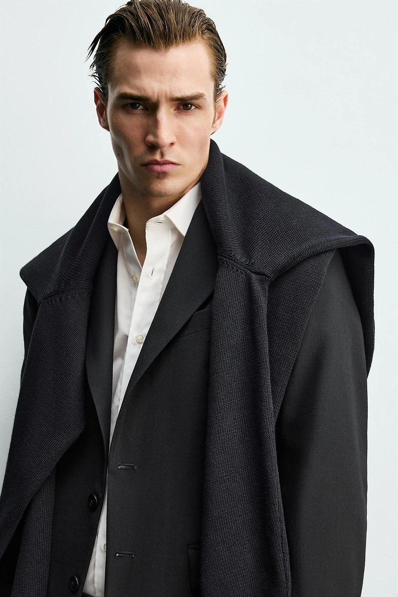 WOOL BLEND SUIT BLAZER