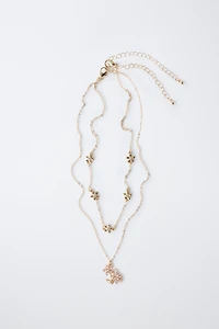 PACK OF TWO FLOWER NECKLACES