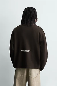 PRINTED QUARTER-ZIP SWEATSHIRT