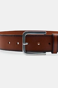 100% WASHED EFFECT LEATHER BELT
