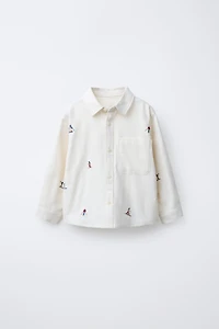 SOFT-TOUCH EMBROIDERED SKIERS SHIRT
