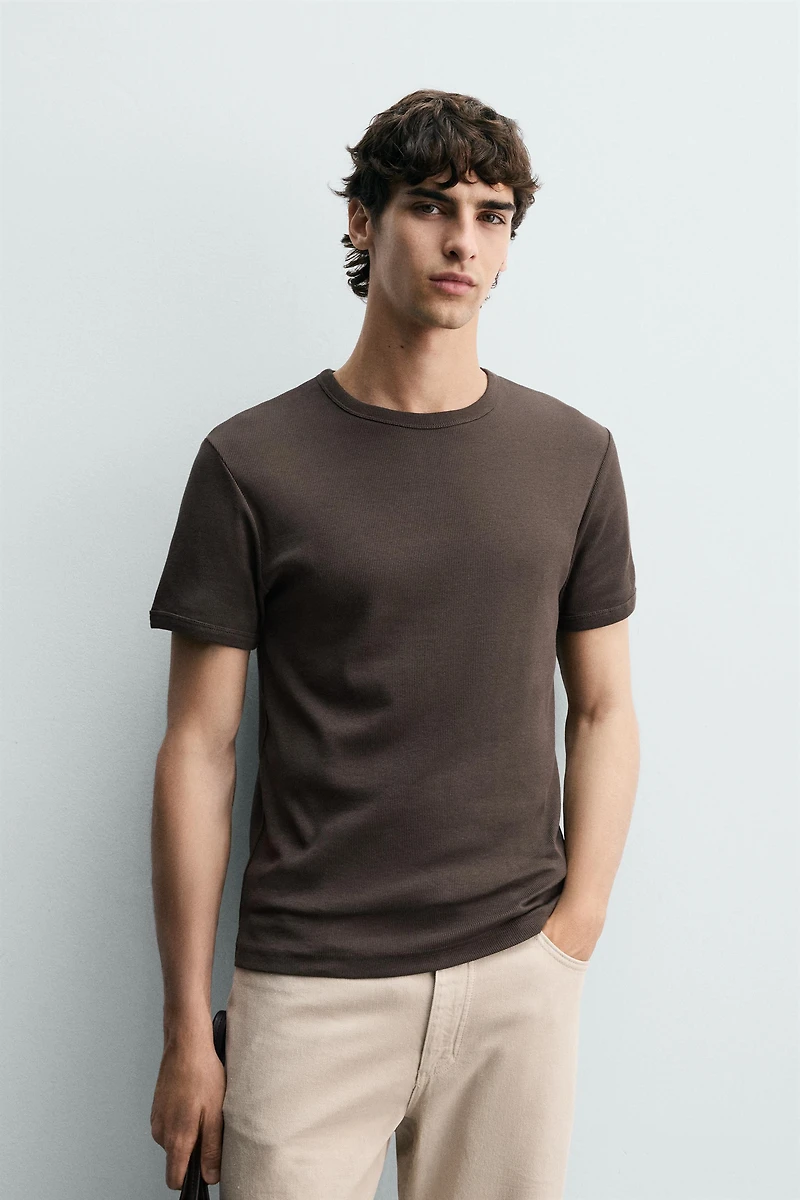 REGULAR FIT RIB T-SHIRT