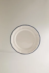 DESSERT PLATE WITH CONTRAST RIM