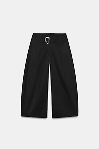 BUCKLED BARREL PANTS
