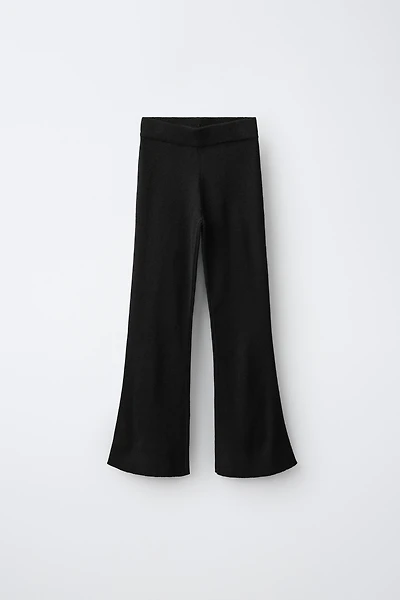 FLARED KNIT LEGGINGS