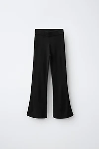 FLARED KNIT LEGGINGS