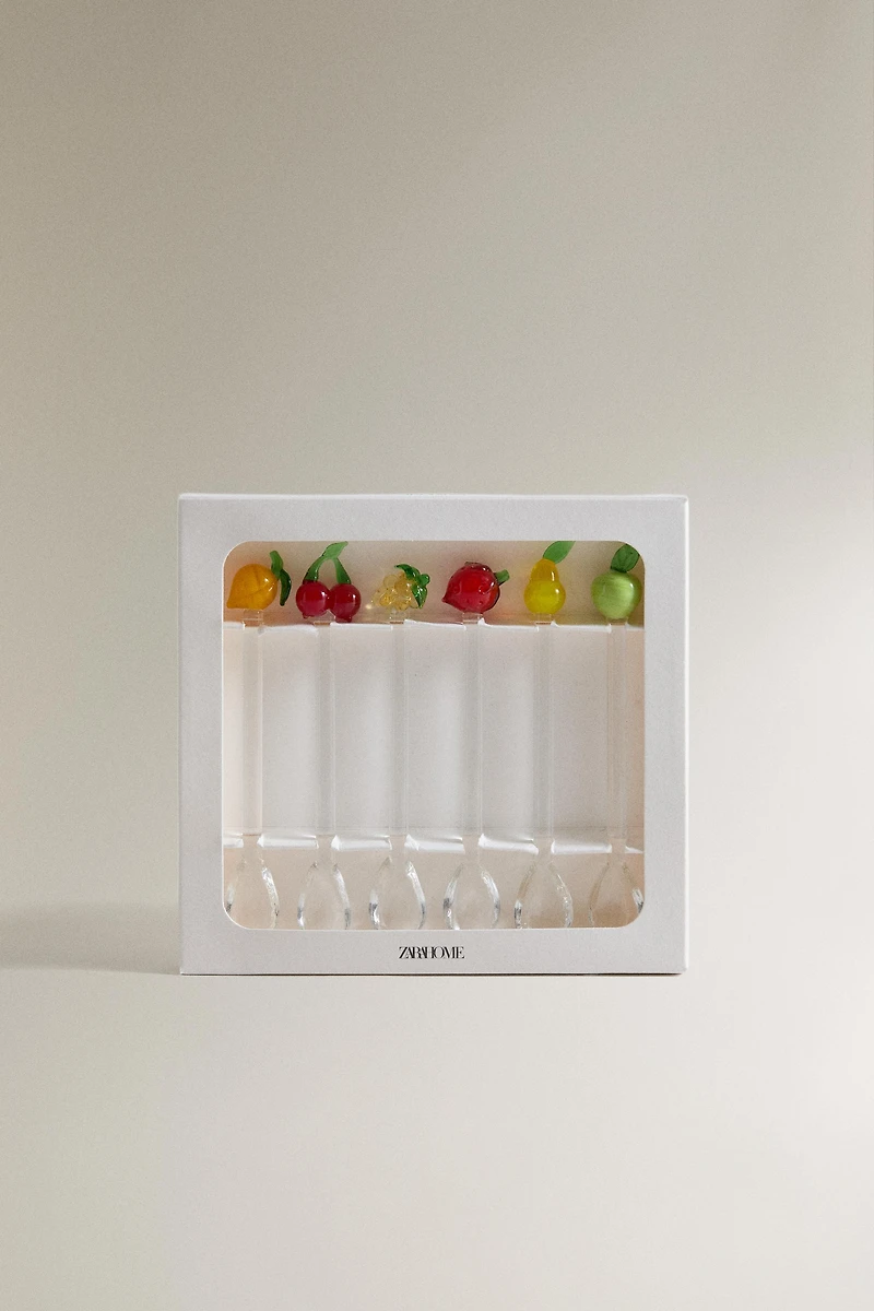 PACK OF FRUIT GLASS DESSERT SPOONS (PACK OF 6)
