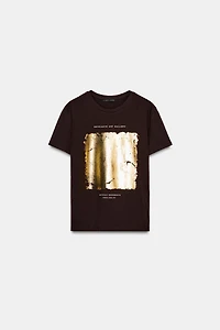 METALLIC PRINT T-SHIRT
