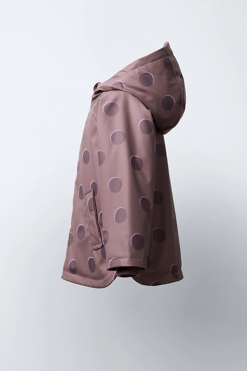 POLKA DOT WATER-RESISTANT RAINCOAT