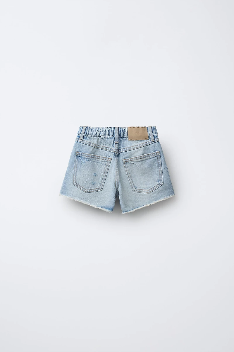 RIPPED DENIM SHORTS