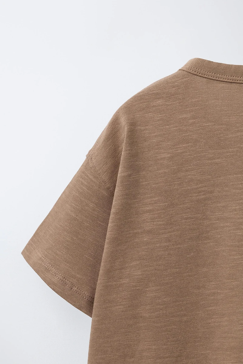 PLAIN HENLEY T-SHIRT