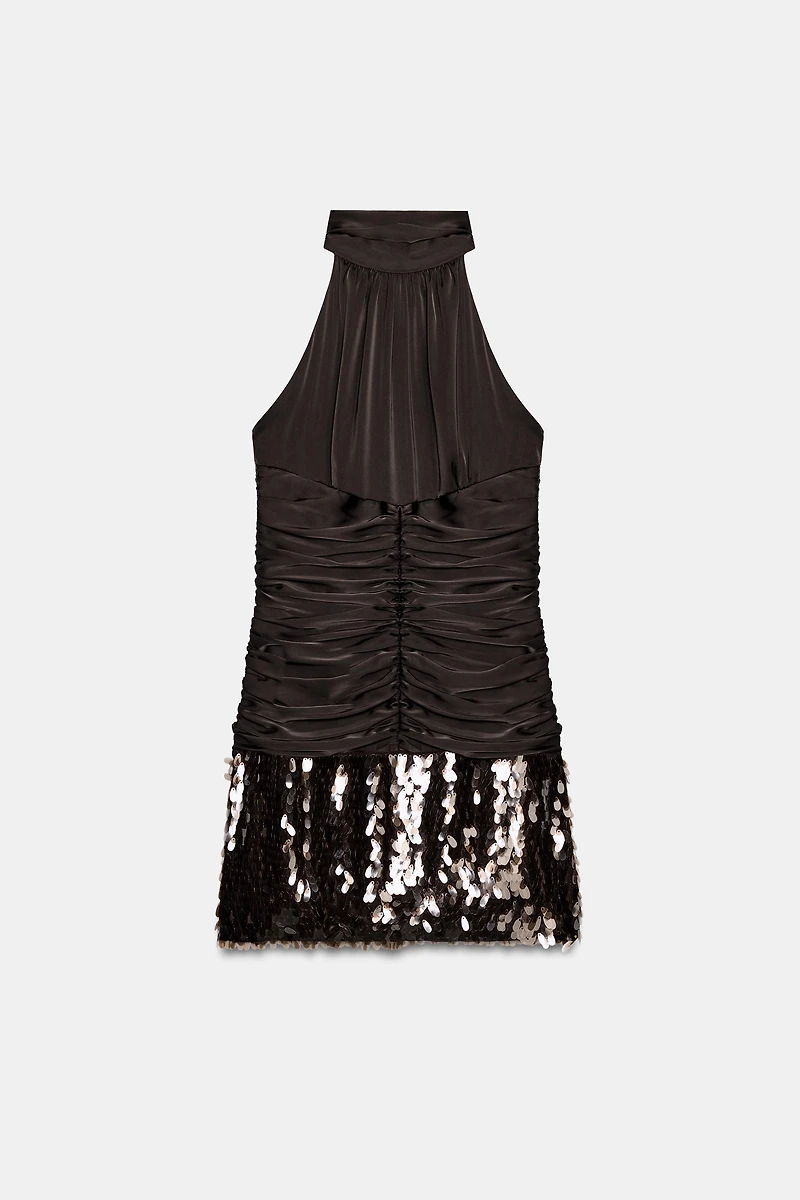ROBE COURTE ASSOCIÉE À PAILLETTES