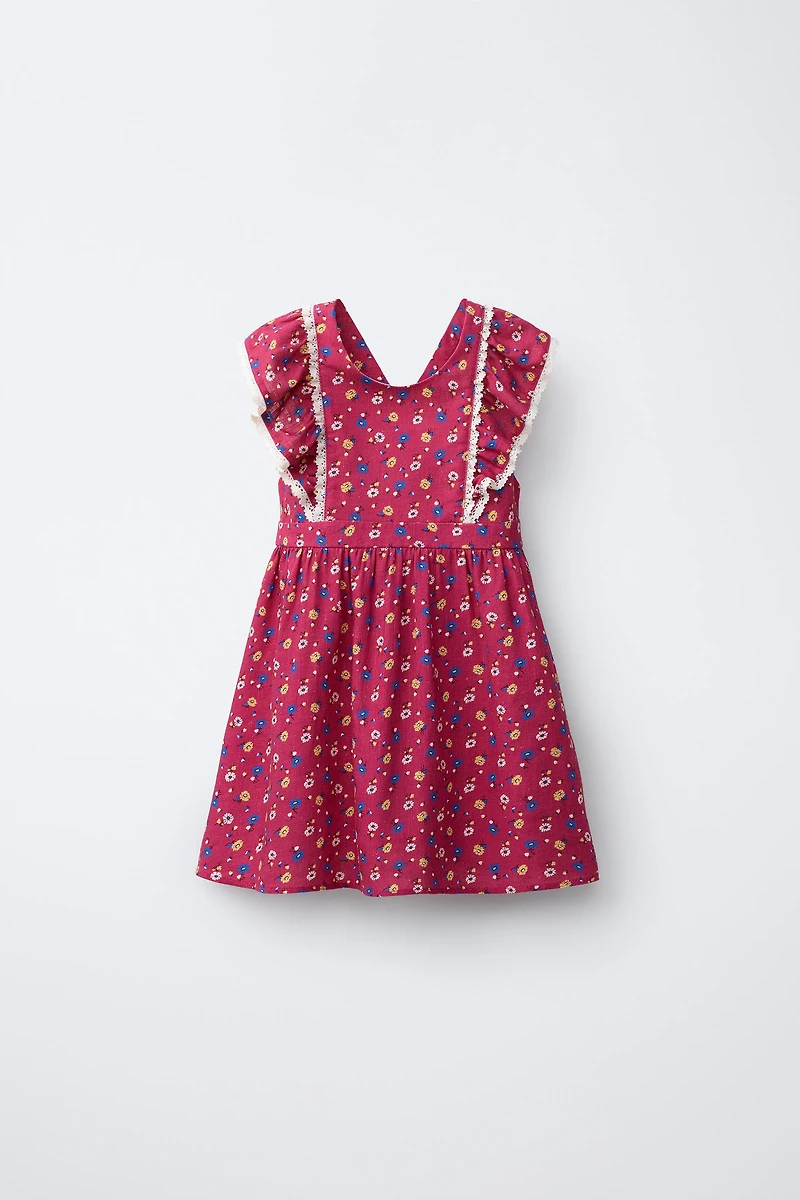 ROBE À IMPRIMÉ FLEURI AVEC LIN