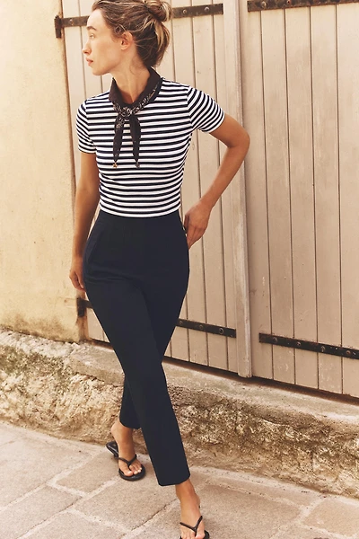 CROPPED STRETCH T-SHIRT