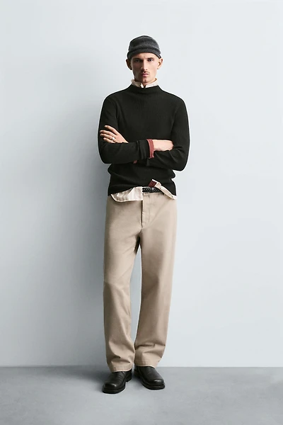 RIB MOCK NECK JUMPER