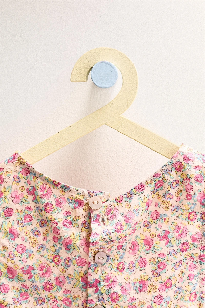 ZARA TIMELESS - FLORAL LINEN TOP