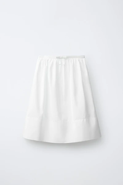 TAFFETA MIDI SKIRT