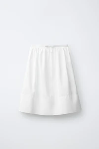 TAFFETA MIDI SKIRT