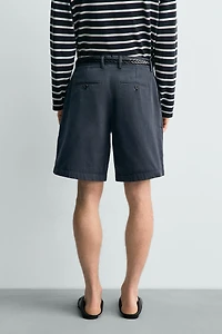 AARON LEVINE X ZARA RELAXED FIT PLEATED SHORTS