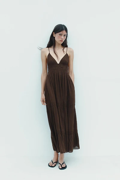 ROBE MI-LONGUE EN GAZE