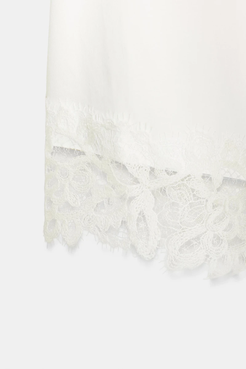 T-SHIRT HEAVY COTTON DENTELLE