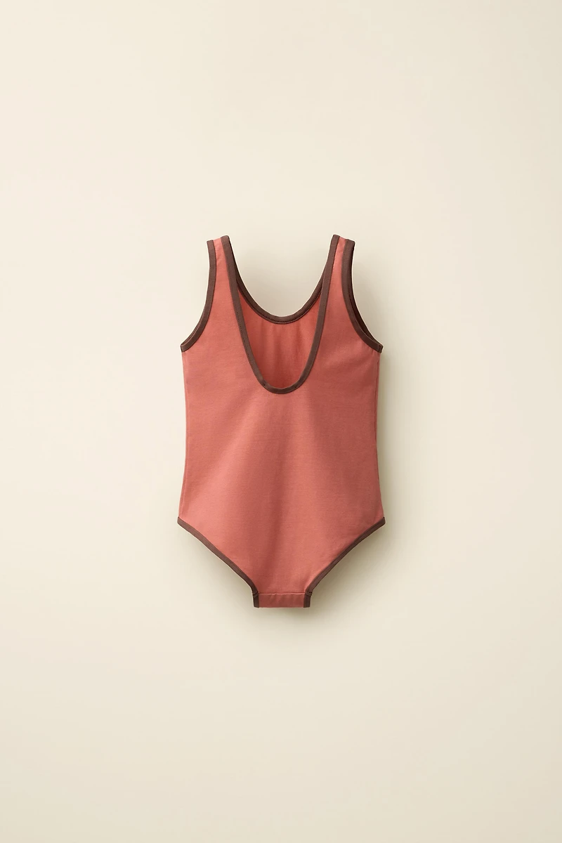 CONTRAST PIPING SWIMSUIT CREATED BY CARAMEL LONDON X ZARA