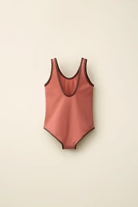 CONTRAST PIPING SWIMSUIT CREATED BY CARAMEL LONDON X ZARA