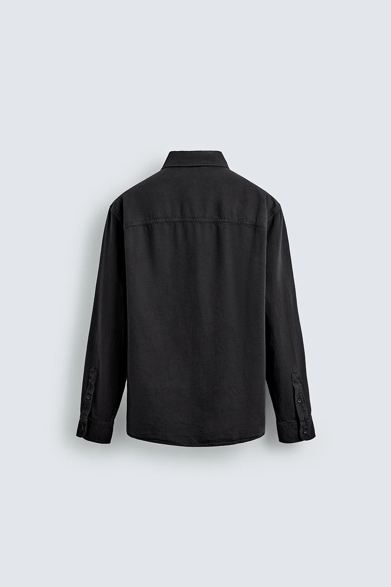 WASHED COTTON LINEN SHIRT