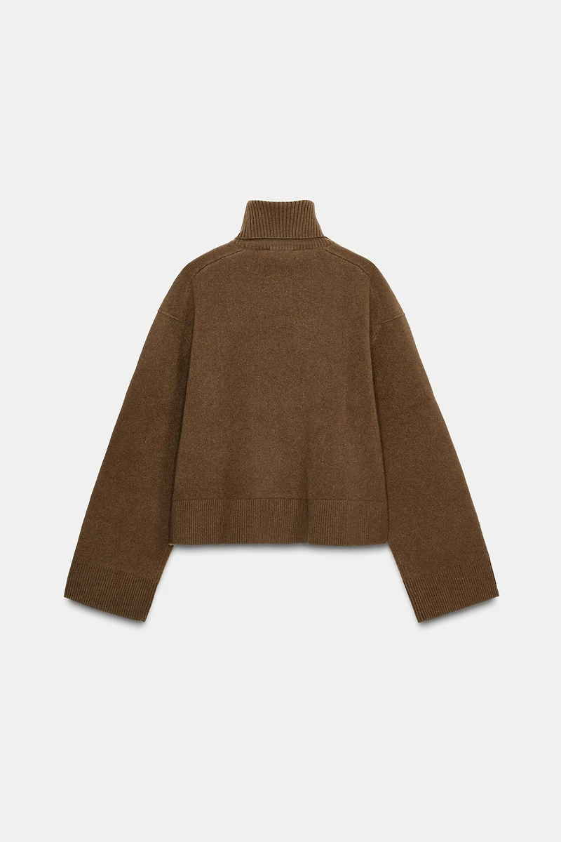 95% WOOL HIGH COLLAR JUMPER