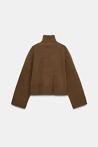 95% WOOL HIGH COLLAR JUMPER