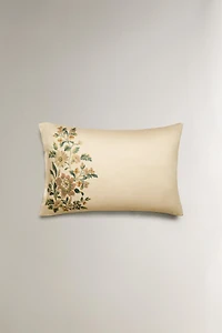 TAIE D’OREILLER SATIN IMPRIMÉ FLEURS