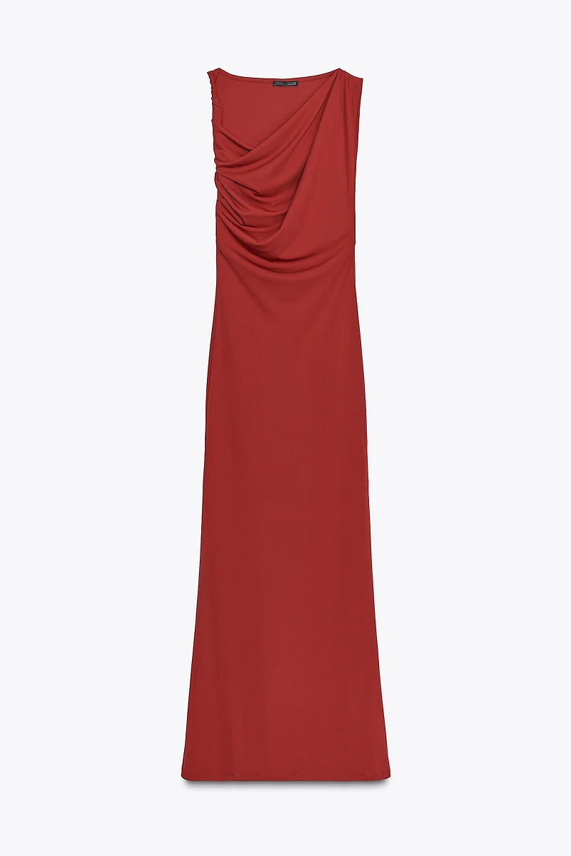 DRAPED LONG DRESS