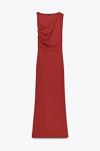 DRAPED LONG DRESS