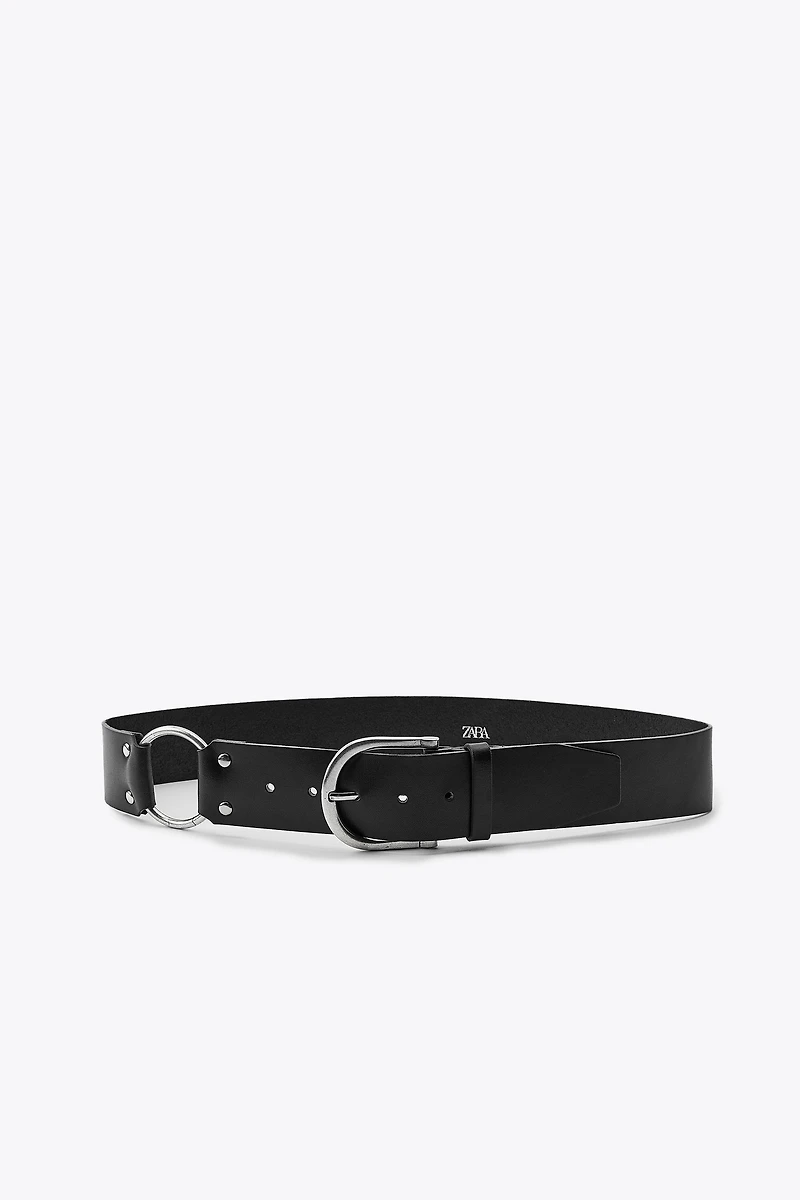 LEATHER RING BELT