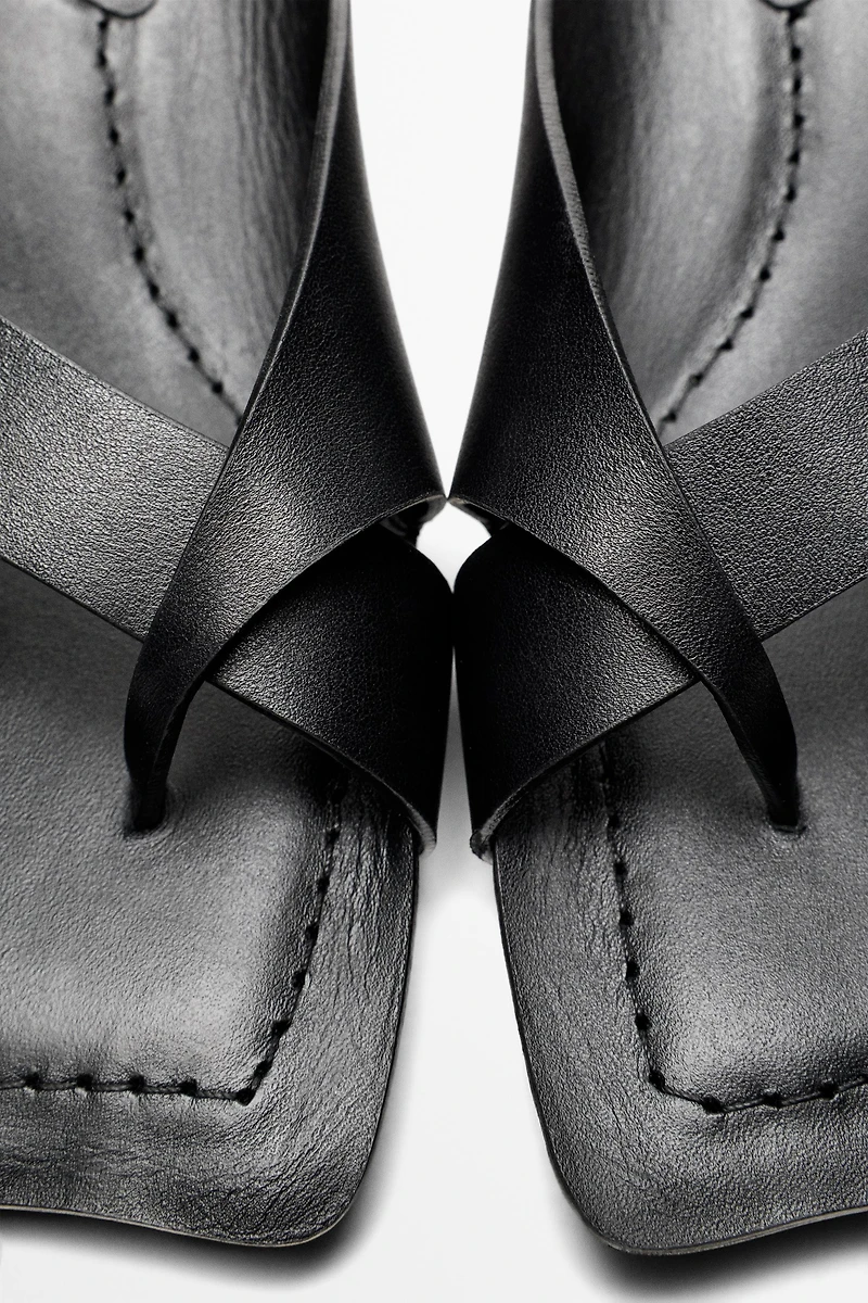 Leather heeled sandals - STUDIO