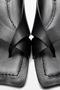 Leather heeled sandals - STUDIO