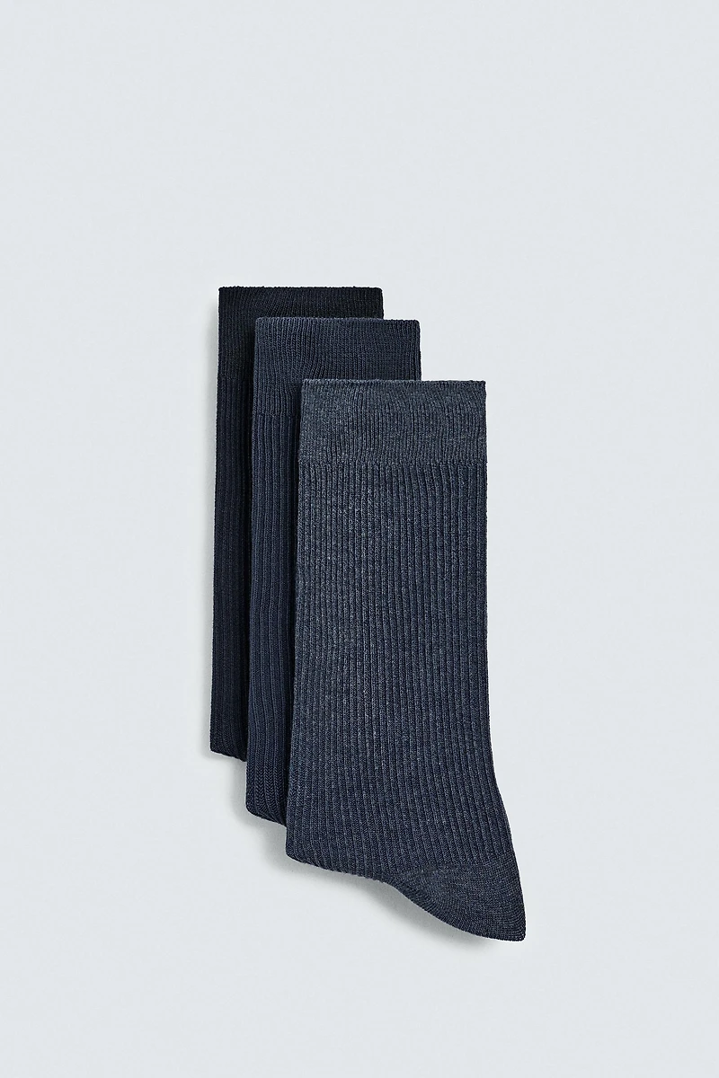 LIGHTWEIGHT RIB SOCKS 3-PACK