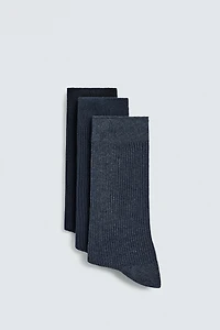 LIGHTWEIGHT RIB SOCKS 3-PACK