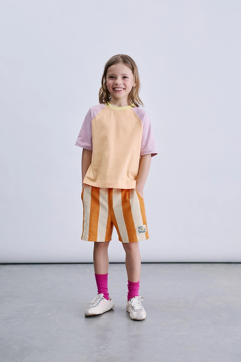 STRIPED TERRYCLOTH SHORTS