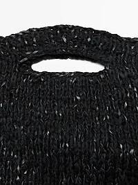 Grand sac maille cuir crochet - LIMITED